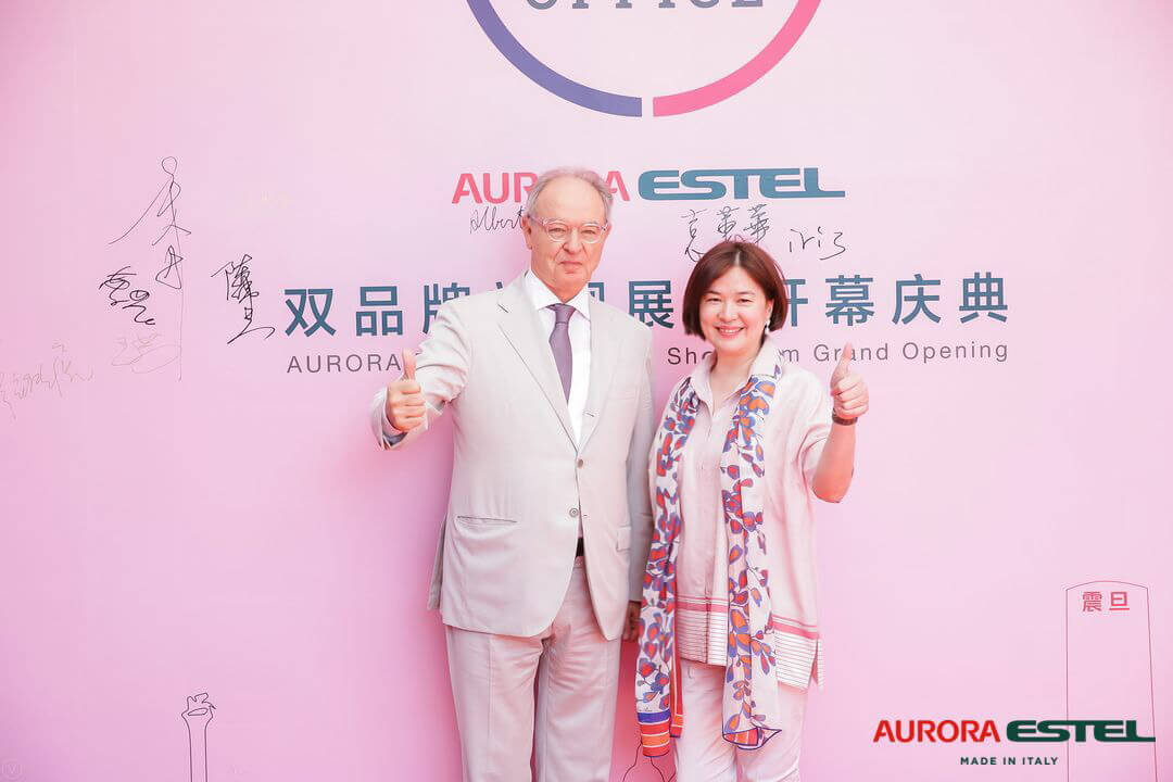 左：ESTEL集團董事長Alberto Stella   右：震旦集團董事長袁蕙華
