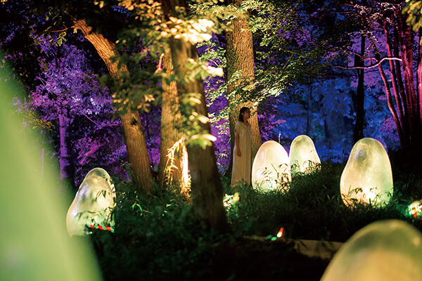 福岡新成立的「teamLab+Forest」可使用手機(jī)app與展場進(jìn)行互動(dòng)