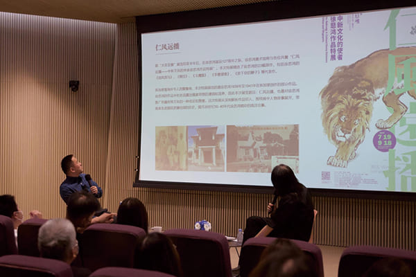 圖五：展覽對談現(xiàn)場以「徐驥—時(shí)間的交叉」為題做分享